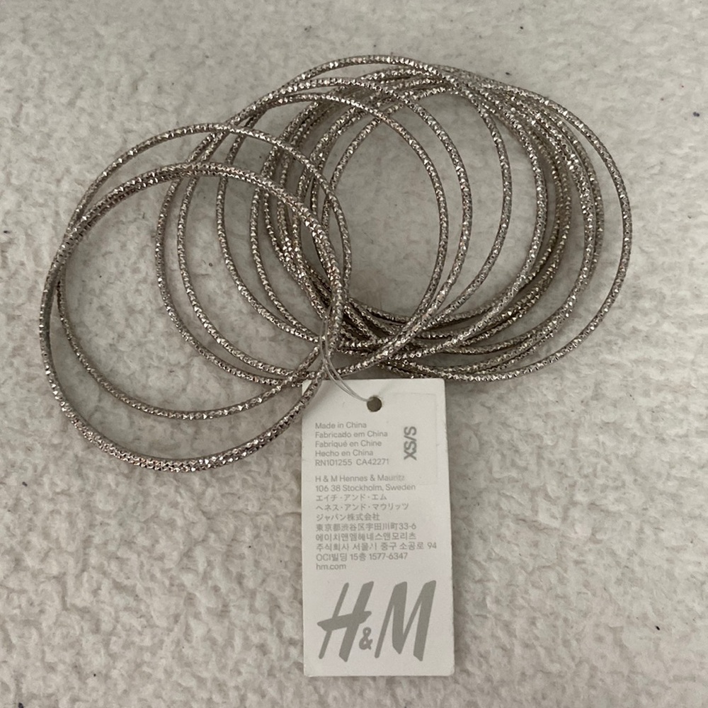 H&M Silver & Gold Bangle Bracelets